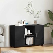 vidaXL Buffet FLORIN Preto 88,5 x 30,5 x 55,5 cm Madeira processada