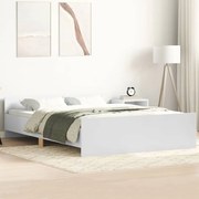 vidaXL Estrutura cama c/ painéis de cabeceira e pés 140x200 cm branco