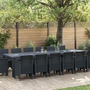 vidaXL Conjunto de Jantar para Jardim 15 pcs Antracite Grande