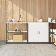 vidaXL Conjunto de Armazenamento de Cozinha com porta 2 pcs Branco