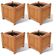 vidaXL Vasos/floreiras 4 pcs 30x30x30 cm