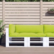vidaXL Almofadões para móveis de paletes 3 pcs tecido verde brilhante