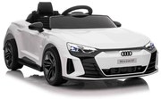 Carro elétrico para crianças Audi RS E-tron GT 12V, controlo remoto, USB / AUX, Bluetooth, bateria de lítio, luzes LED licença ORIGINAL Branco