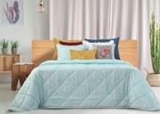 COLCHA EDREDOM BARBARA  - COR VERDE: 1 colcha 260x260 cm ( largura x comprimento ) + 2 almofadas cheias 45x60 cm