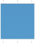 vidaXL Plissado Cego Azul 115x150 cm Largura Tecido 114,4 cm Poliéster