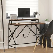 vidaXL Mesa Carvalho Defumado 100 x 50 x 86,5 cm Madeira processada