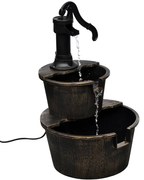 vidaXL Fonte de parede com design de bomba manual