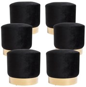 Pack 6 Bancos Tassel - Preto