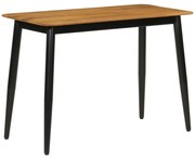 vidaXL Mesa de jantar 112x52x76 cm madeira de mangueira maciça e ferro