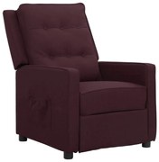 vidaXL Poltrona reclinável tecido roxo
