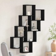Armário de Parede vidaXL Carvalho Preto 90x15x119,5 cm Madeira de Engenharia