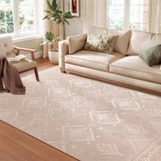 Tapete Boho 200 x 290 cm felpudo bege cappuccino