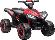 HOMCOM Quadriciclo Elétrico para Crianças de 3-5 Anos Veículo Eléctrico a Bateria 12V com 2 Motores 83x53x55,5 cm Vermelho | Aosom Portugal