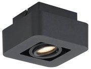 Foco de superfície arredondado preto rotativo e inclinável - Dox Moderno