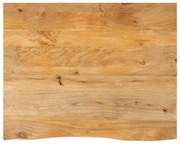 Tampo de mesa c/ borda viva 90x80x2,5 cm mangueira maciça