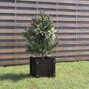 vidaXL Vaso/floreira de jardim 31x31x31 cm pinho maciço preto