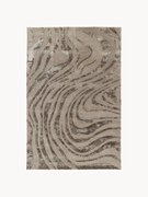 Tapete artesanal de pelo curto com relevo Winola