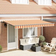 vidaXL Toldo Retrátil Multicolor 400 x 200 cm Poliéster, Alumínio