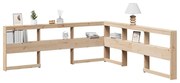 vidaXL Estante cabeceira forma de L 200 cm madeira de pinho maciça