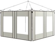 Outsunny Paredes Laterais para Tenda de 2 Painéis 295x195 cm em Tecido Oxford com 2 Janelas para Tendas de 6x3 m 3x3 m Creme