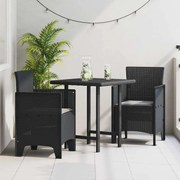 vidaXL Cadeiras de Jardim com Almofadas 2 pcs Antracite