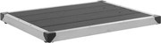 vidaXL Base chuveiro p/ exterior 80x62 cm WPC aço inoxidável cinzento
