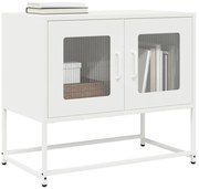 vidaXL Móvel de TV 68x39x60,5 cm aço laminado a frio branco