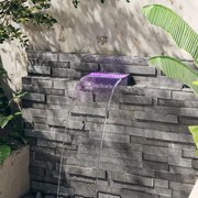 vidaXL Cascata com luzes LED RGB 30 cm acrílico