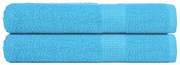 vidaXL Toalhas 2 pcs 100x200 cm 360 gsm 100% algodão turquesa