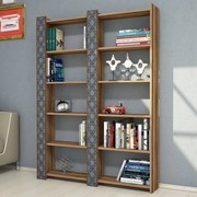 Estante City – Nogueira – 124,6 x 170 x 24,2 cm