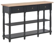 Mesa consola 110x30x76 cm derivados de madeira preto
