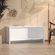 vidaXL Móvel de TV 90x35x40 cm aglomerado branco
