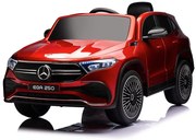 Carro elétrico bateria 12V para Crianças Mercedes-Benz EQA 250, módulo de música, banco em pele, pneus de borracha EVA Vermelho