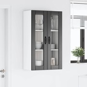 vidaXL Armário de cozinha suspenso com porta Preto 60 x 31 x 100 cm