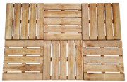 vidaXL Ladrilhos de pavimento 6 pcs 50x50 cm madeira castanho