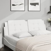 Almofadão de cabeceira 160 cm couro artificial branco