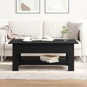 Mesa de café vidaXL em preto e carvalho com dimensões de 102x55x42 cm em madeira de engenharia