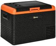 Outsunny Geleira Portátil Elétrica 40L 12V/24V até -20°C Mini Geleira com Ecrã LED Tátil para Campismo Viagens 58,7x36,5x43,8 cm Preto