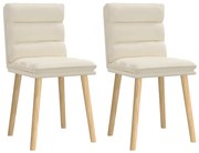 vidaXL Cadeiras de jantar 2 pcs linho