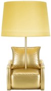 LAMPADA DA COMODINO MIDCENTURY GIALLA CM Ø 26X46