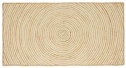 vidaXL Tapete Natural e Branco 60 x 110 cm Juta