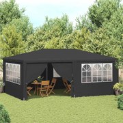 vidaXL Tenda festas com paredes laterais 4x6m 90g/m² antracite