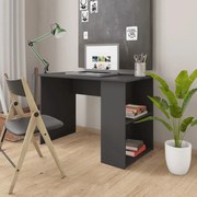 vidaXL Secretária 110x60x73 cm contraplacado cinzento