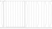 PawHut Barreira de Segurança para Cães Extensível para Escadas e Portas 75-145cm com 3 Extensões Altura 76cm Branco