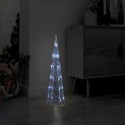 vidaXL Pirâmide iluminação decorativa LEDs acrílico 60 cm branco frio