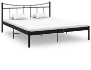 Estrutura de cama 160x200 cm metal preto