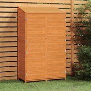 vidaXL Abrigo jardim 102x52x174,5cm madeira de abeto maciça castanho