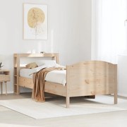 vidaXL Cama sem colchão 75x190 cm madeira de pinho maciça