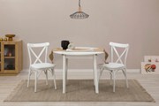 Conjunto de Mesa de Jantar Extensível e Cadeiras Oliver – Branco – Mes