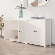 vidaXL Aparadores 2 pcs 70x35x80 cm madeira de pinho maciça branco
